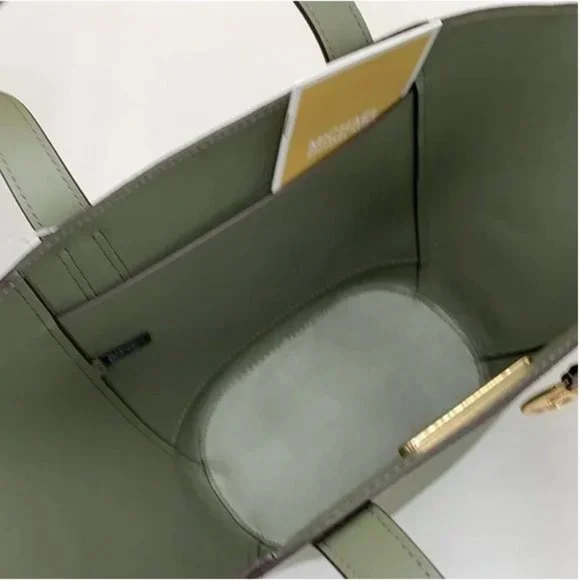 Michael Kors Portia Small Bucket Tote in Army Green color - Picture 7 of 13